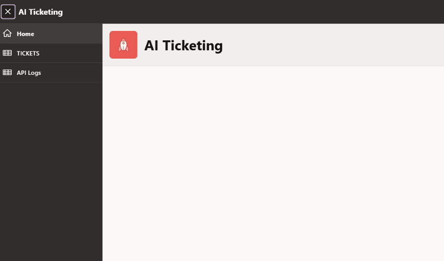 AI Ticketing Home page before the change